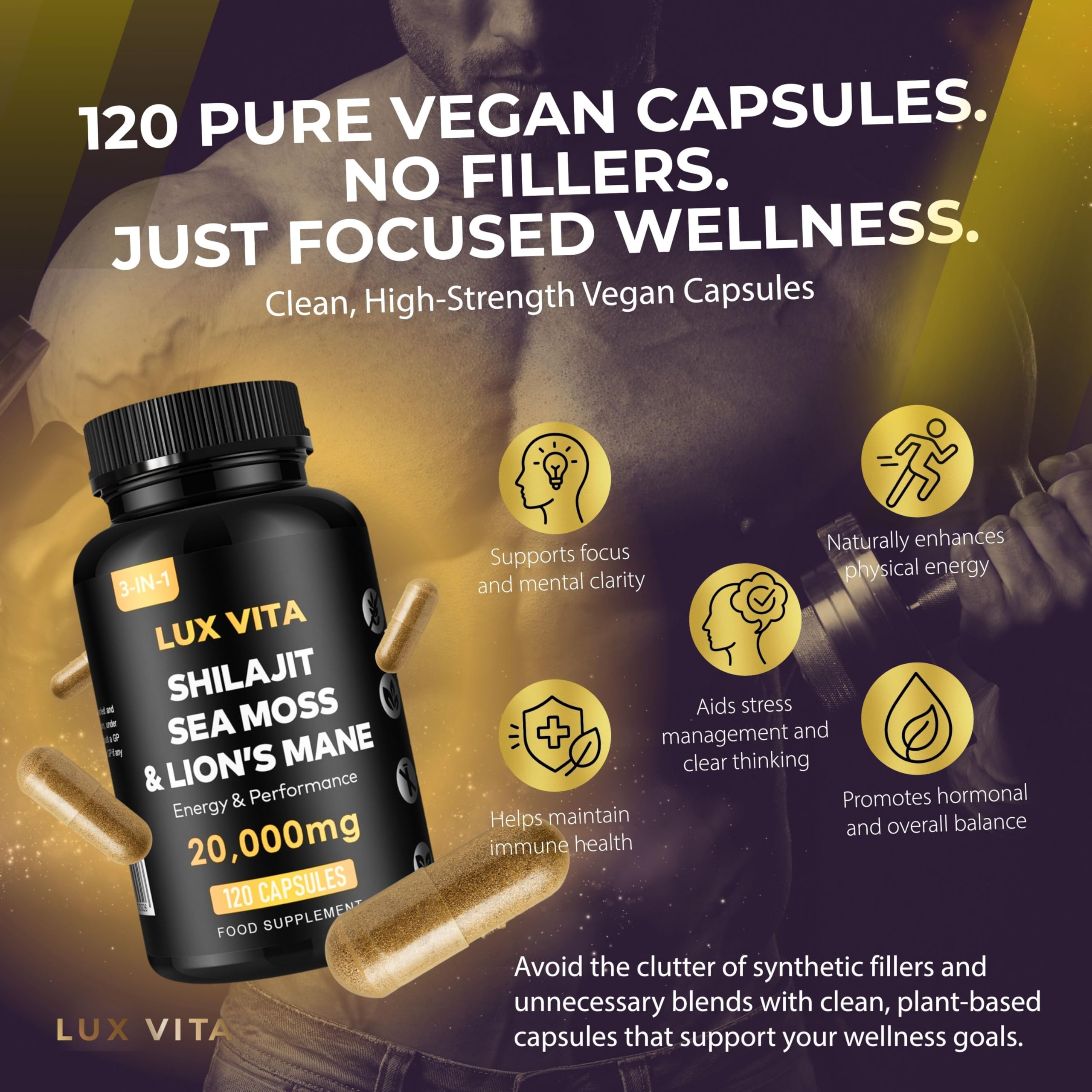 Shilajit, Sea Moss & Lion's Mane — Daily Vitality Trio