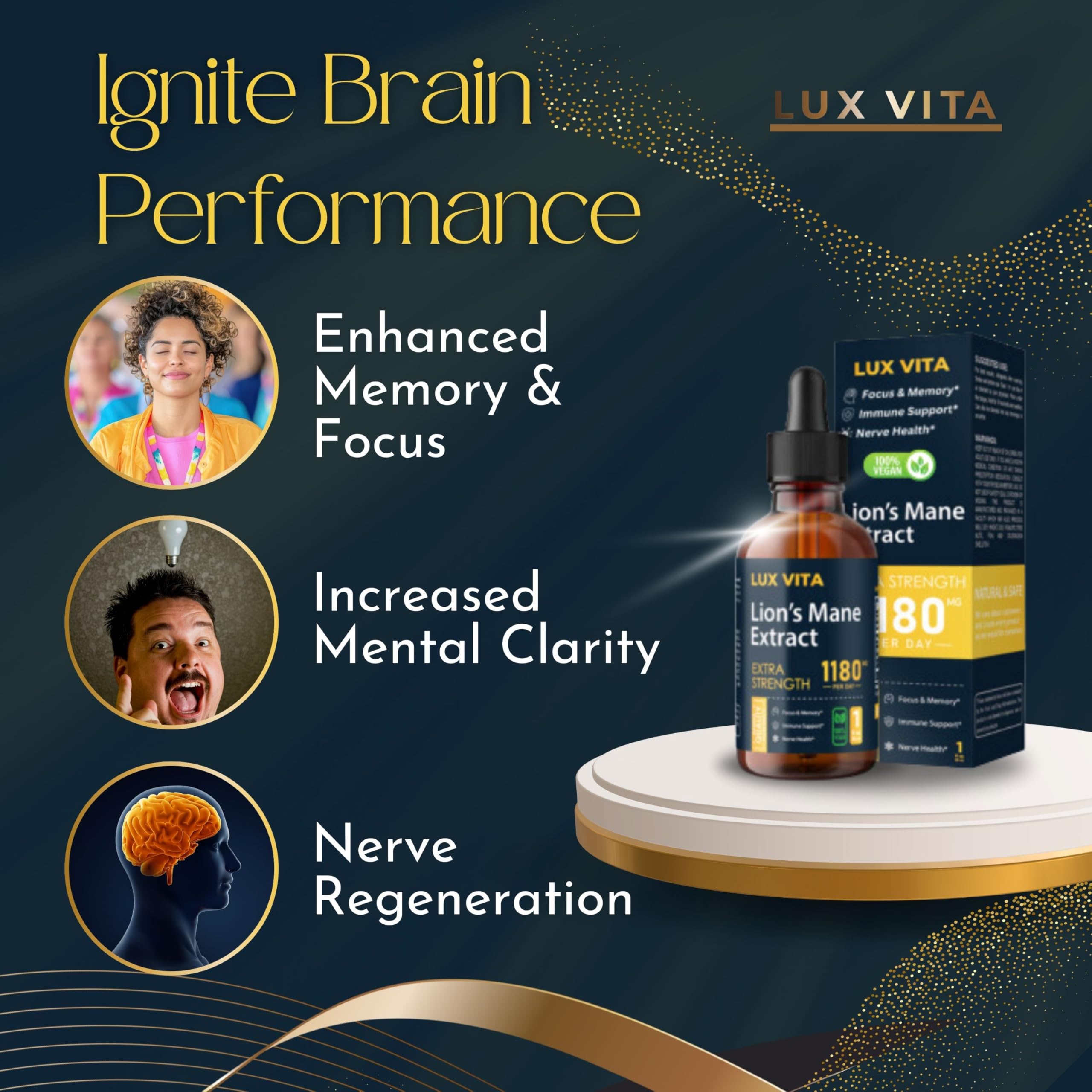 Lion's Mane Drops — Brain Focus & Mental Clarity
