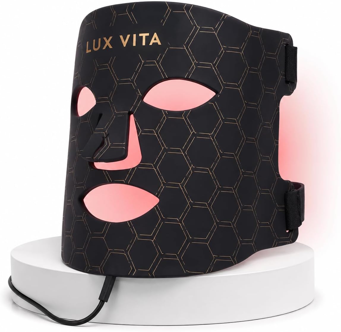 Lux Vita Red Light Therapy Mask — branded LED face mask product shot