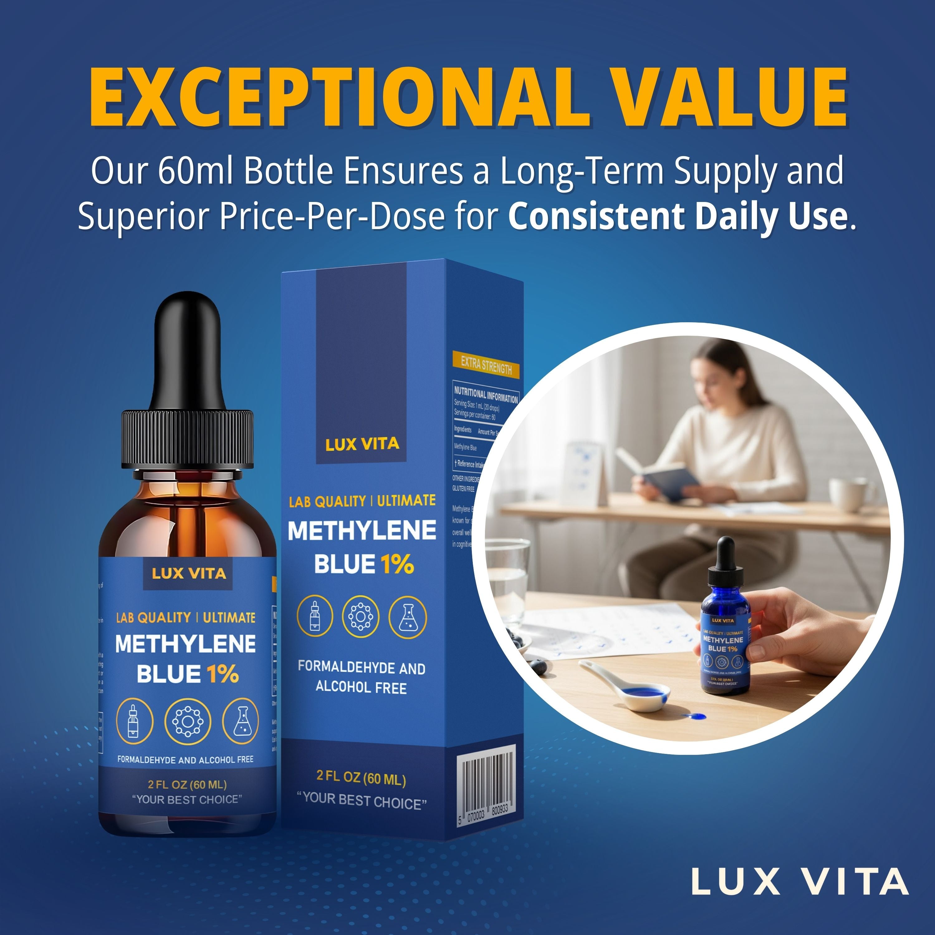 Methylene Blue 1% Drops — Pharmaceutical-Grade