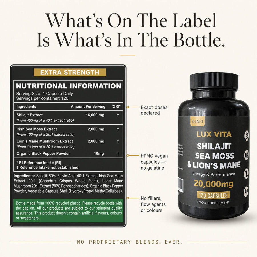 Daily Vitality Trio — label transparency