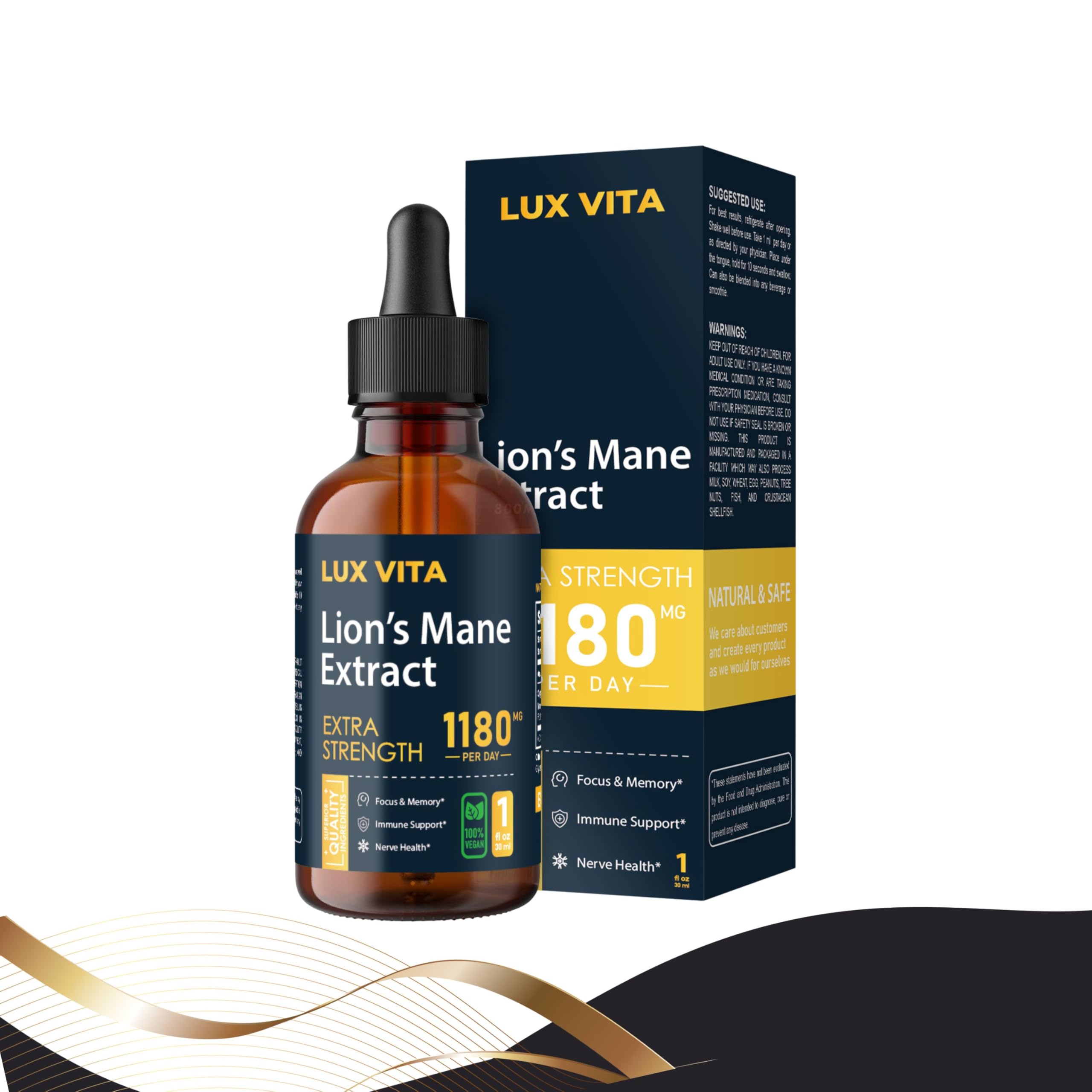 Lion's Mane Drops — Brain Focus & Mental Clarity