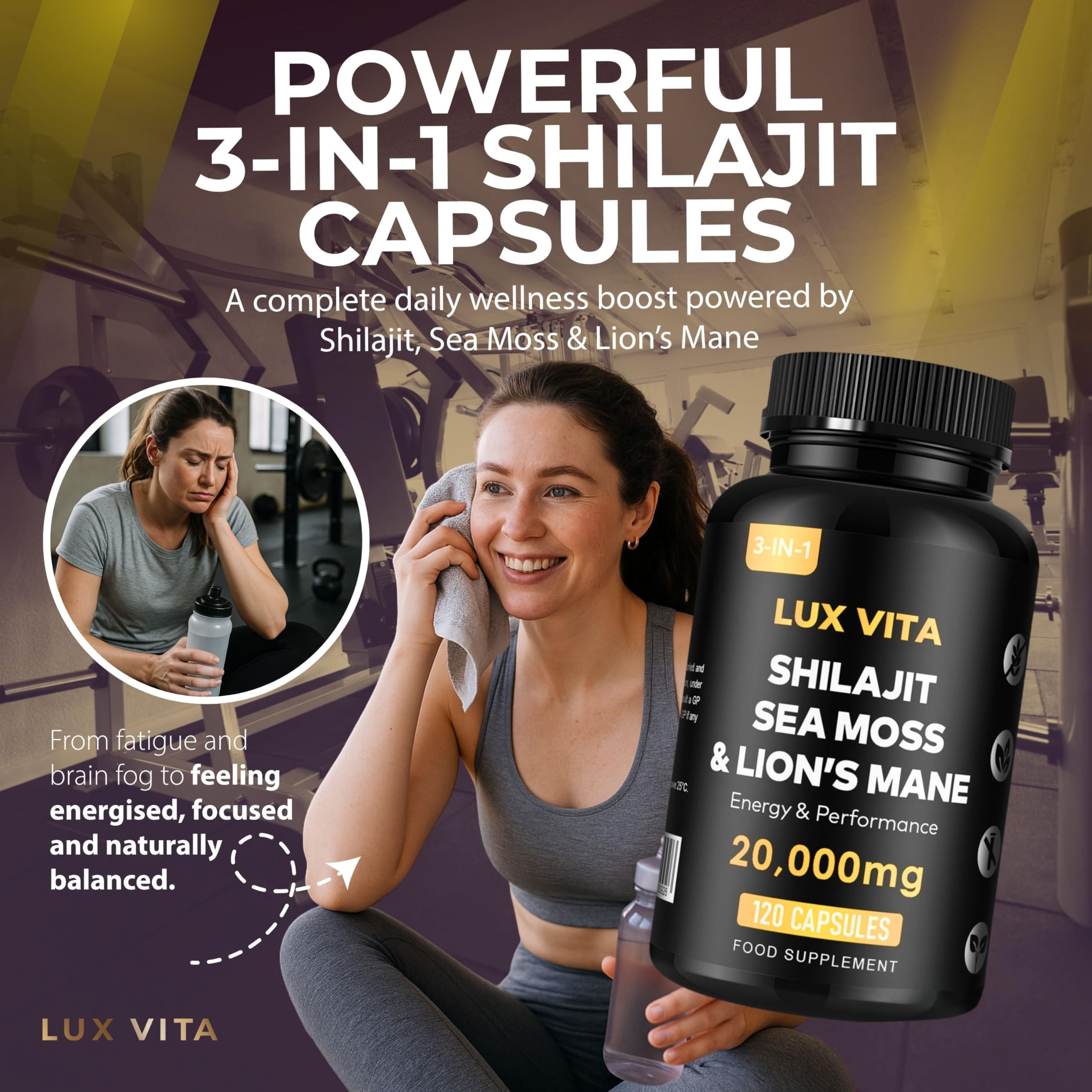 Shilajit, Sea Moss & Lion's Mane — Daily Vitality Trio
