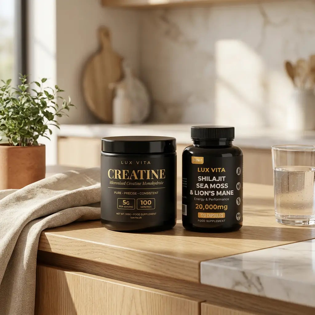 Lux Vita Daily Performance Stack — lifestyle: Creatine and Shilajit.