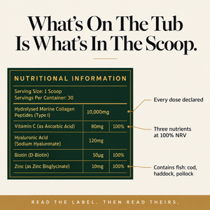Lux Vita Marine Collagen nutrition information