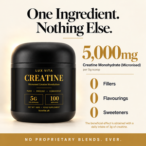 One ingredient, nothing else — 5,000mg micronised creatine monohydrate